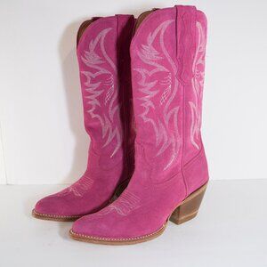 Idyllwind Charmed Life Berry Suede Western Boots - Round Toe 6.5 B